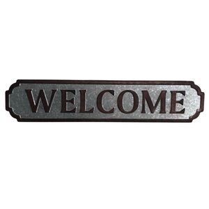 Rustic Metal "Welcome" Wall Sign – Farmhouse Entryway Decor
